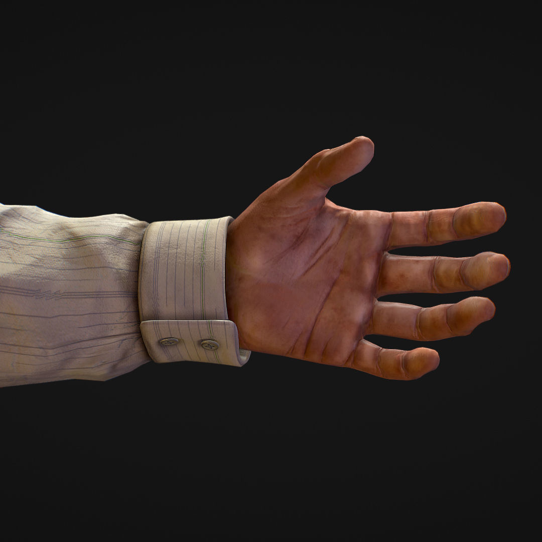 First Person Arms shirt FPS RIGGED animated Low-poly 3D model_22