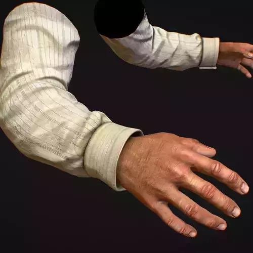 First Person Arms shirt FPS RIGGED animated Low-poly 3D model