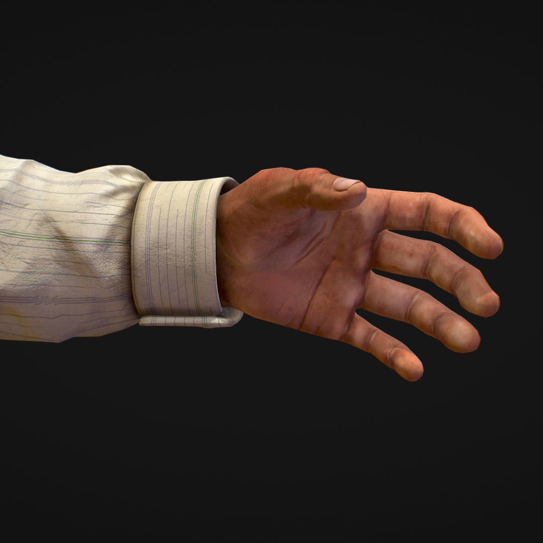 First Person Arms shirt FPS RIGGED animated Low-poly 3D model_21