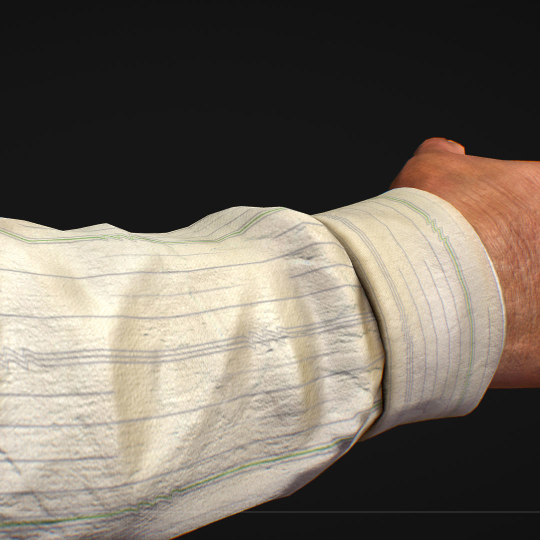 First Person Arms shirt FPS RIGGED animated Low-poly 3D model_5