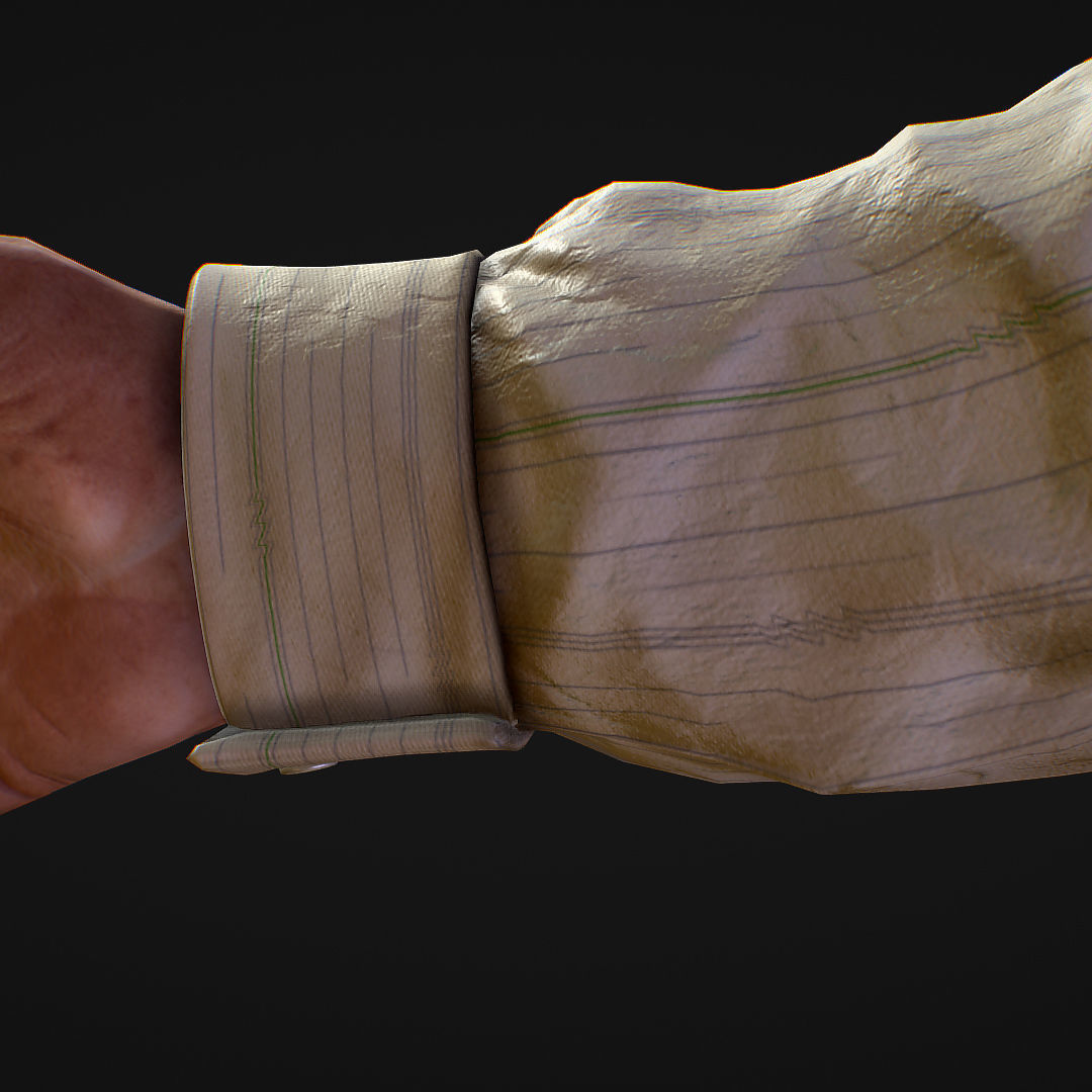 First Person Arms shirt FPS RIGGED animated Low-poly 3D model_16