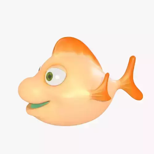 Cute Fish Low-poly 3D model