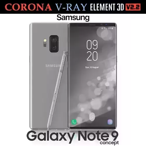 Samsung Galaxy Note 9 Gray Concept