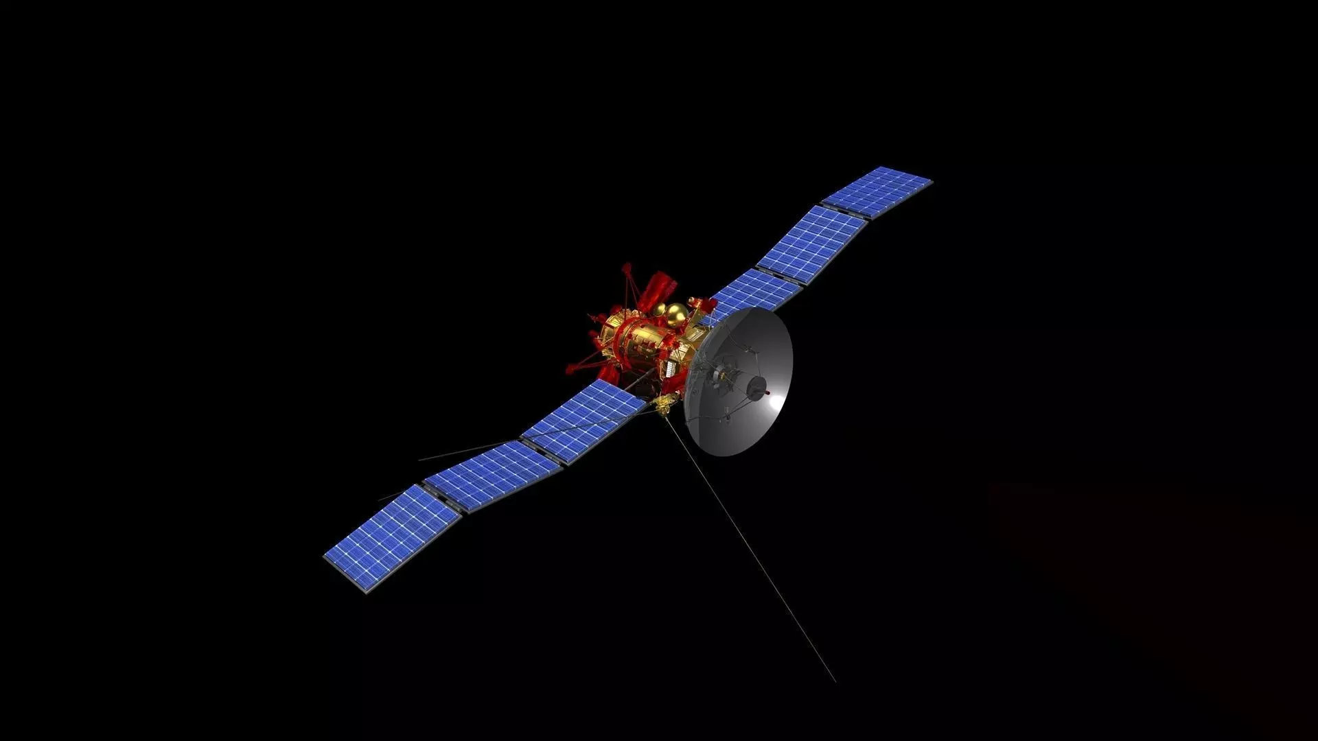 Satellite Cassini Orbiter 3D model_0