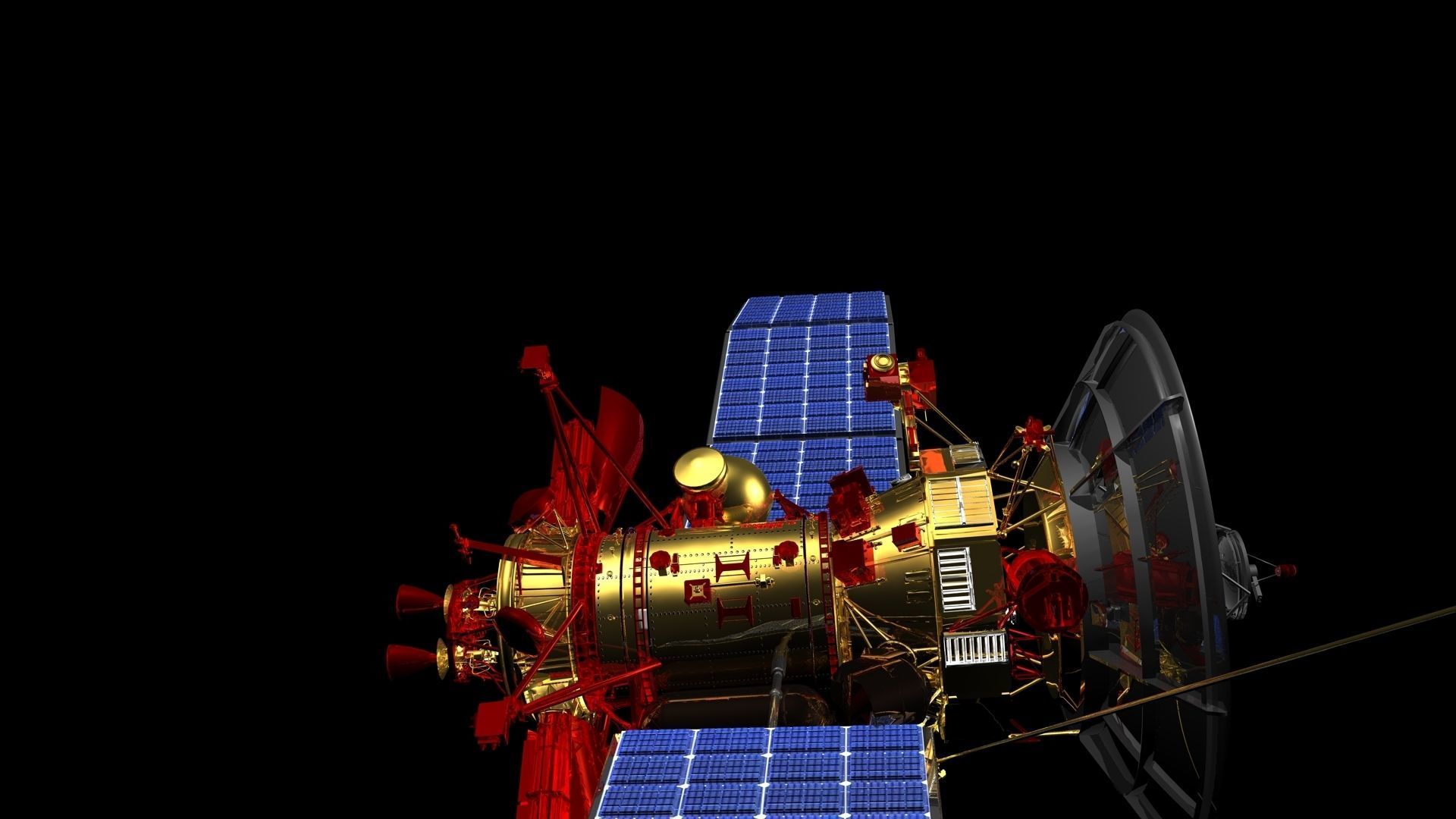 Satellite Cassini Orbiter 3D model_4