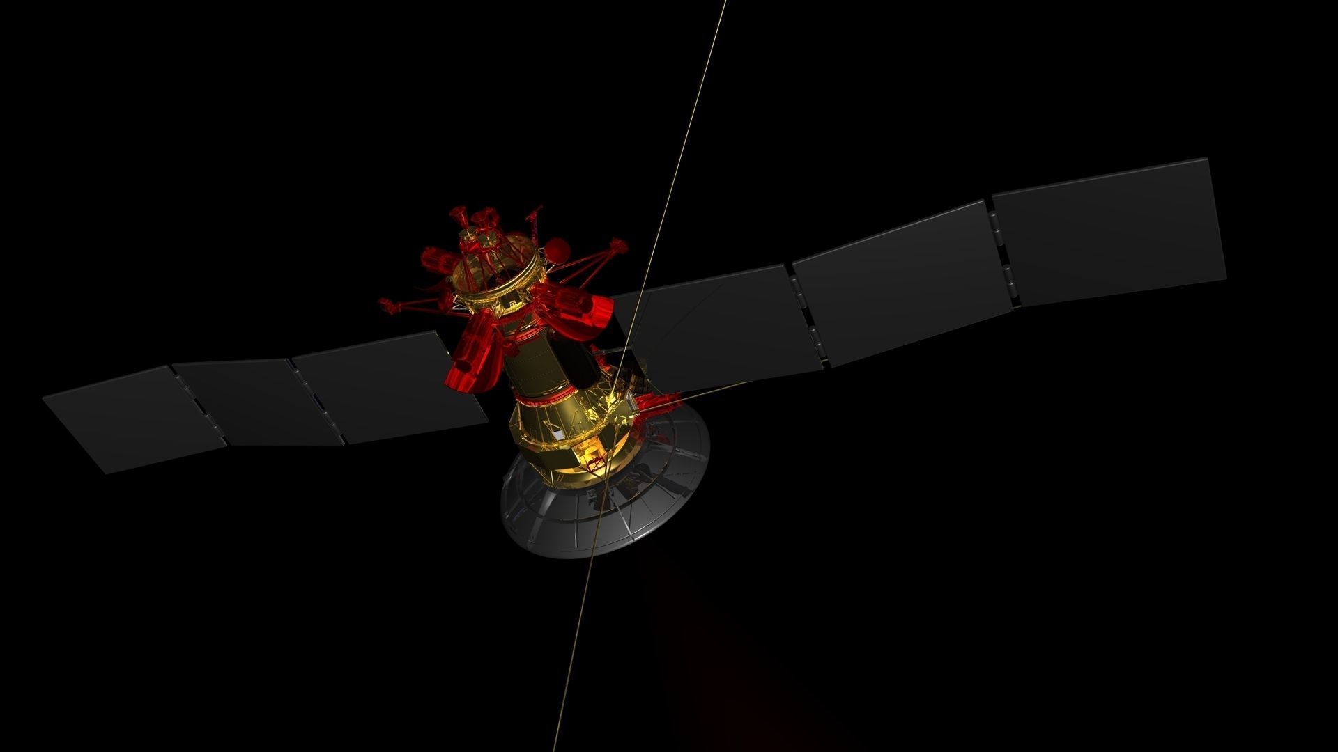 Satellite Cassini Orbiter 3D model_3