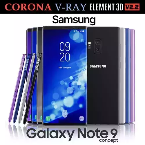 Samsung Galaxy Note 9 All colors Concept