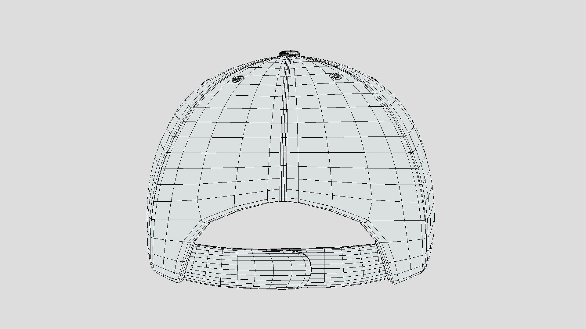 Baseball Cap 3D model_7