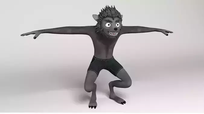Cartoon Werewolf 3D model