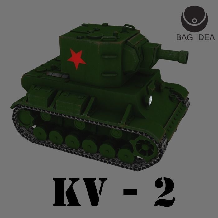 Mini Tank Low-poly 3D model_1