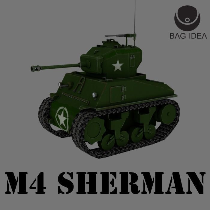 Mini Tank Low-poly 3D model_2