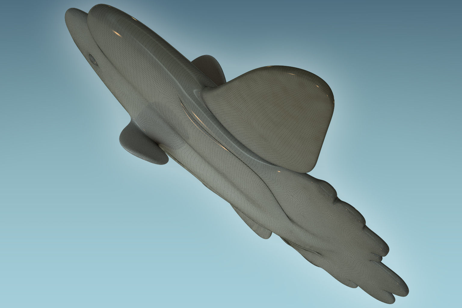 Sunfish 2 puffer fish 3D model_9