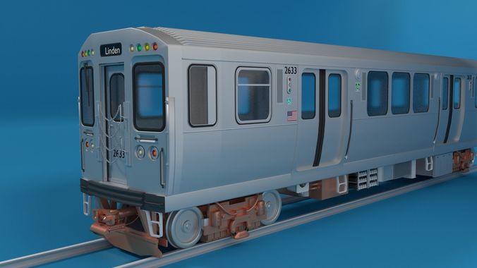 Chicago L Subway train 3D model