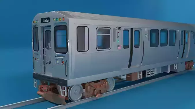 Chicago L Subway train 3D model