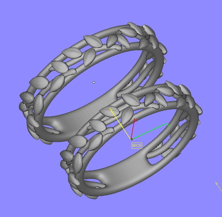 Band Ring  Leaves style Own design 3d model 0244 3D print model_5