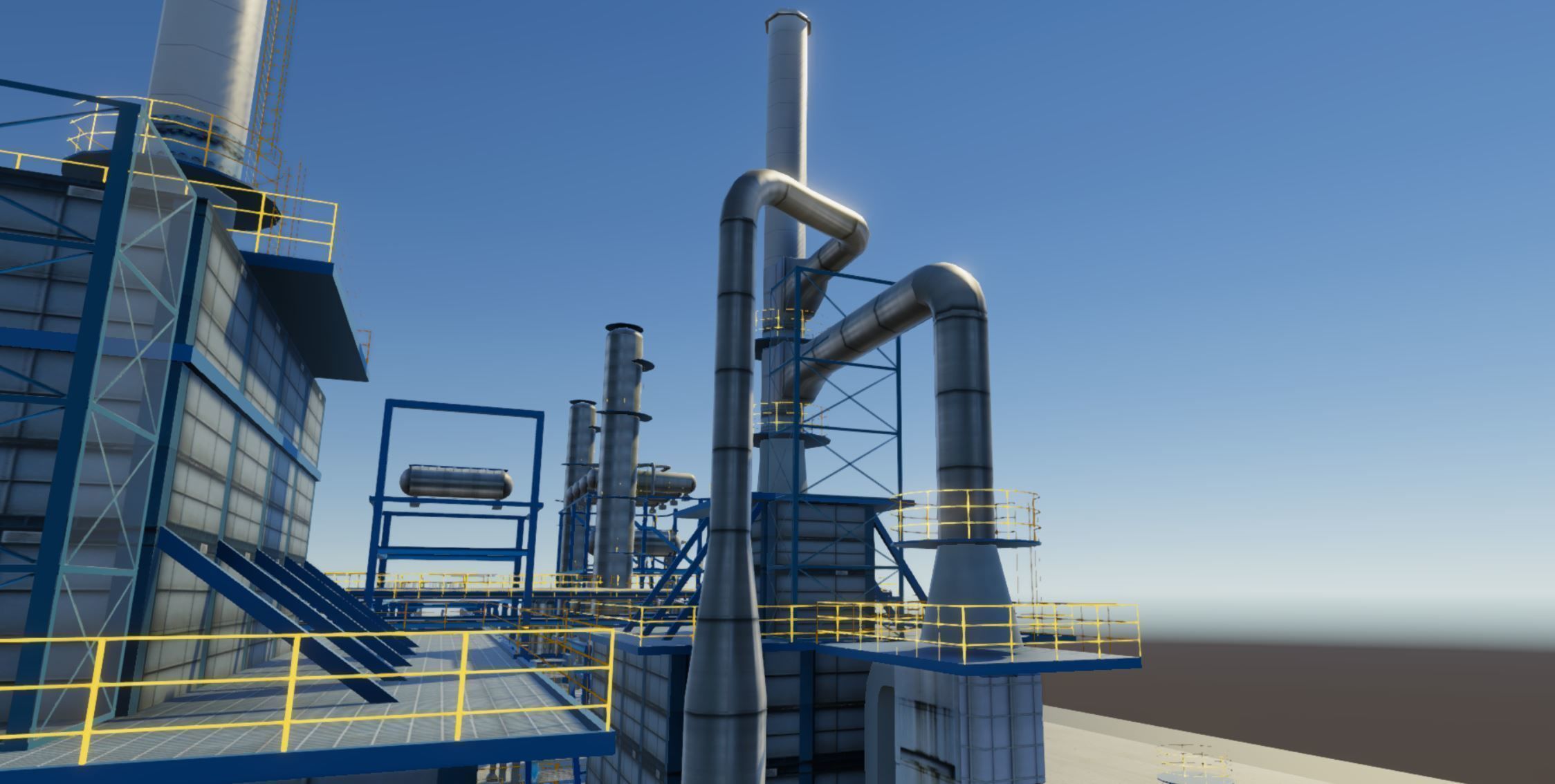 Refinery oil Low-poly 3D model_12