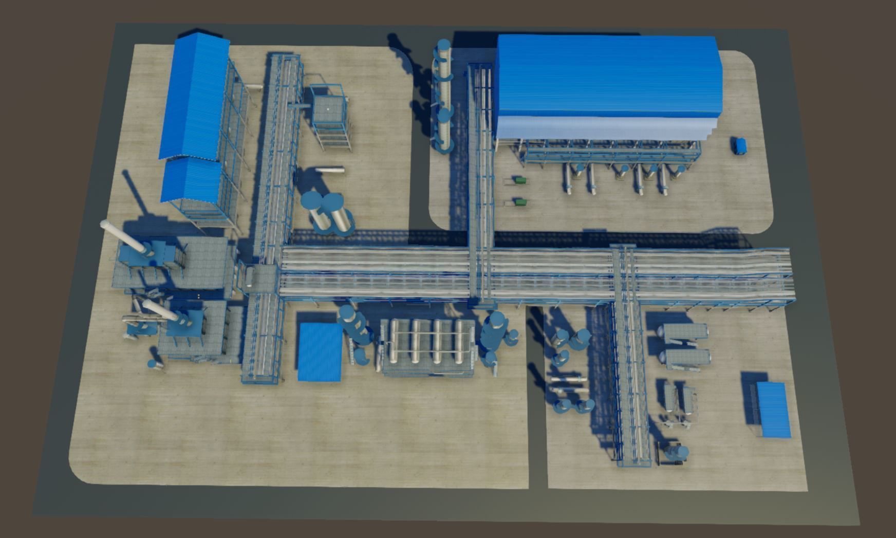 Refinery oil Low-poly 3D model_13