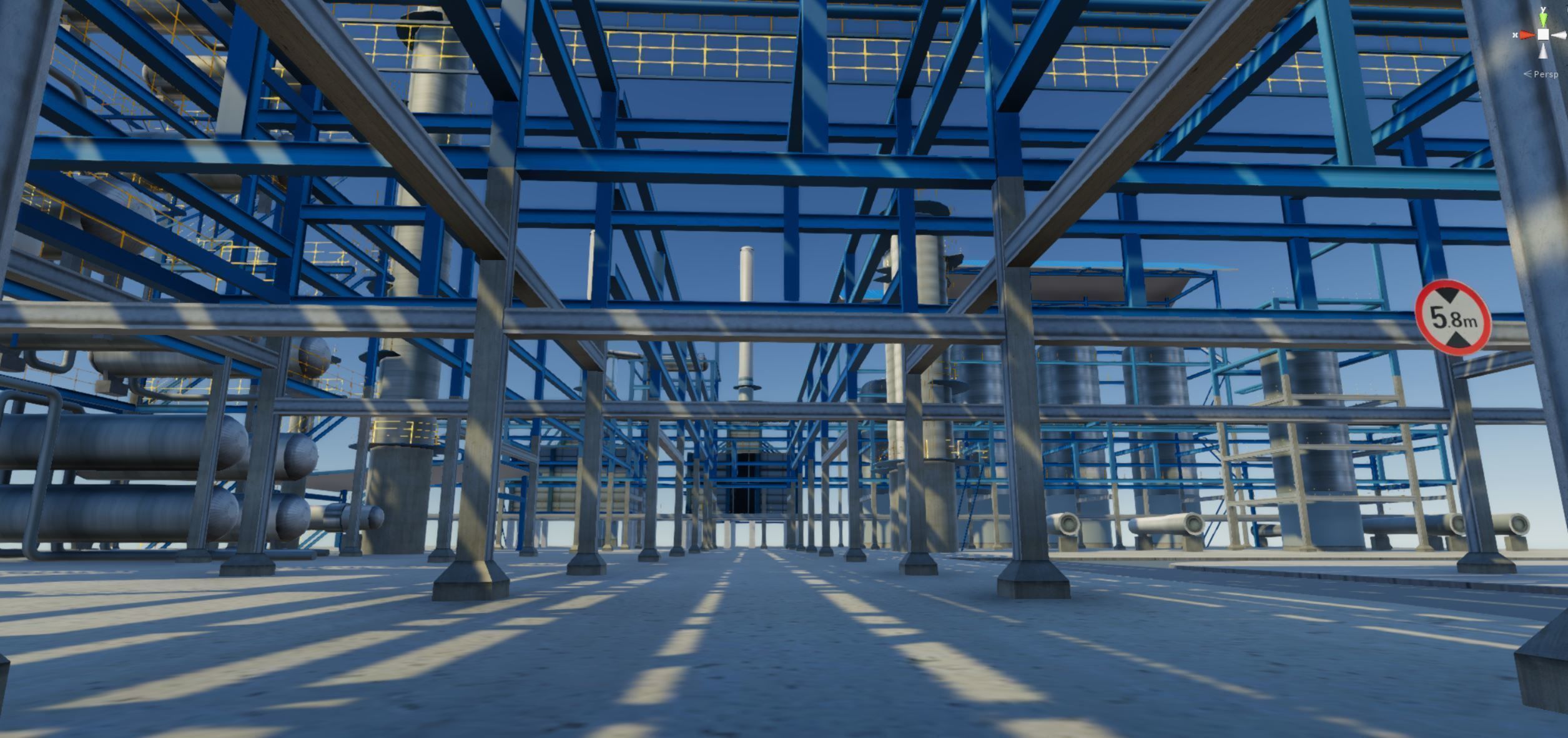 Refinery oil Low-poly 3D model_3