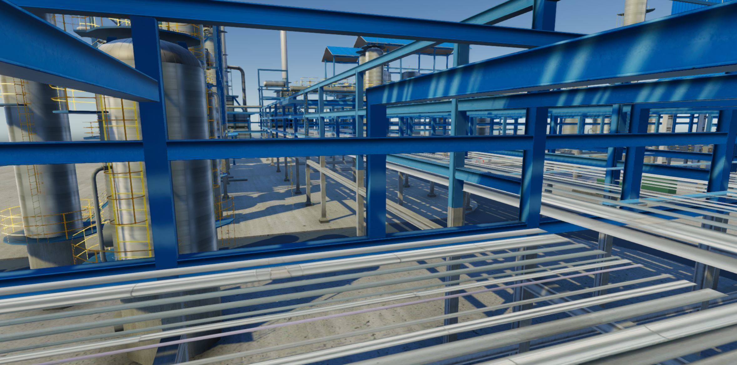 Refinery oil Low-poly 3D model_10