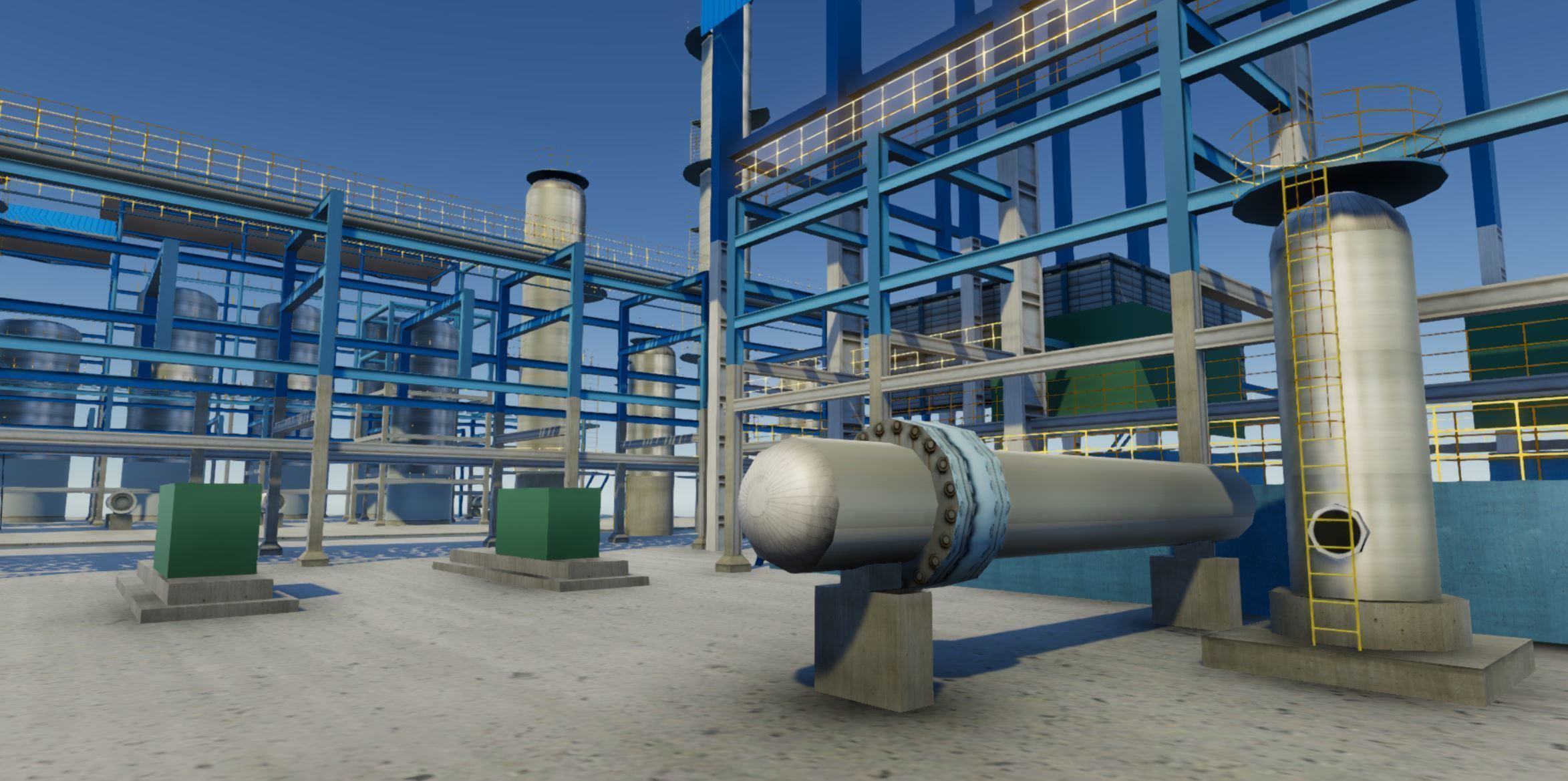 Refinery oil Low-poly 3D model_11