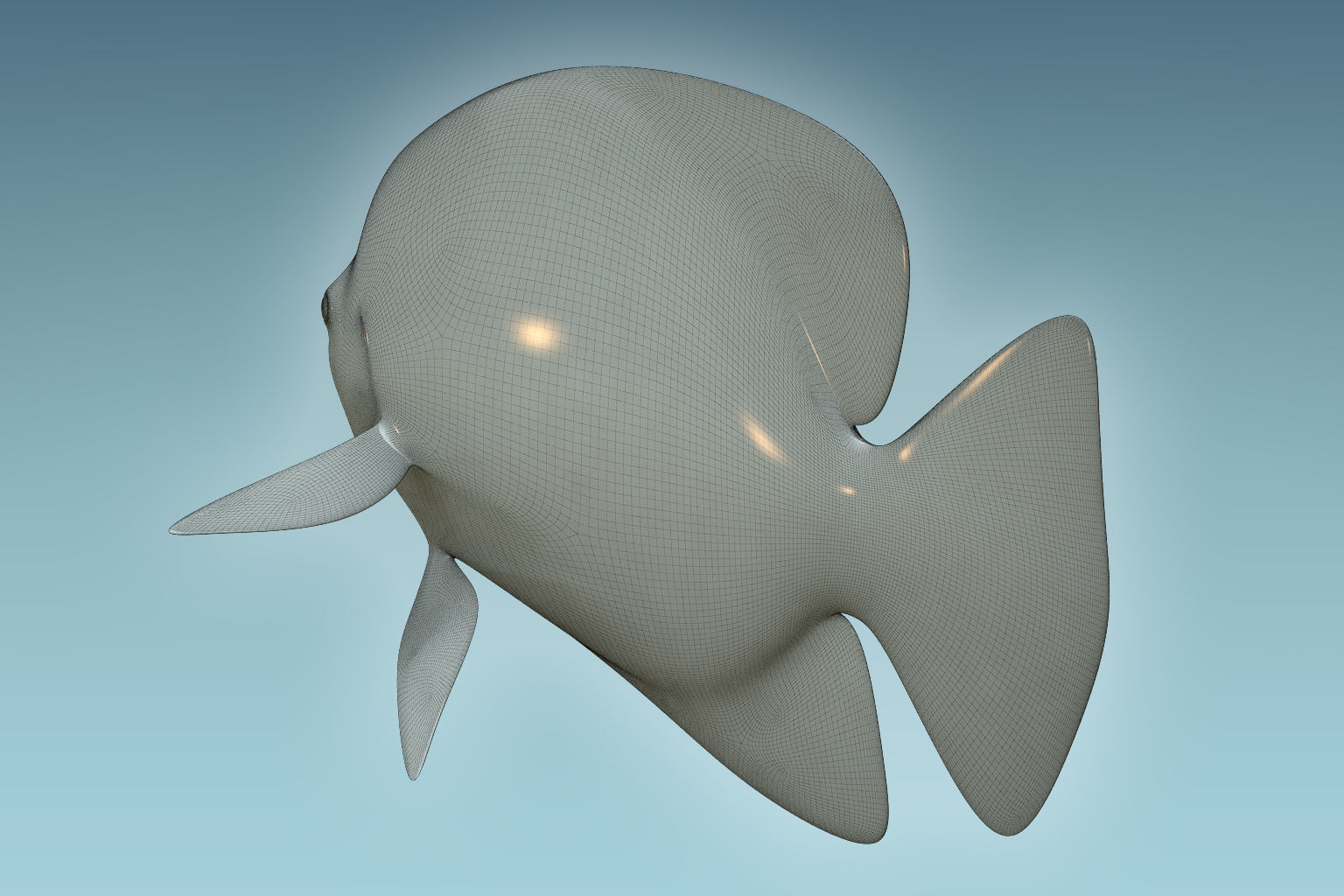 Anglefish 2 angelfish 3D model_7