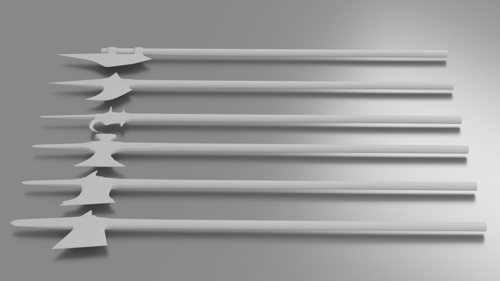 Halberds Pack 3D print model_5