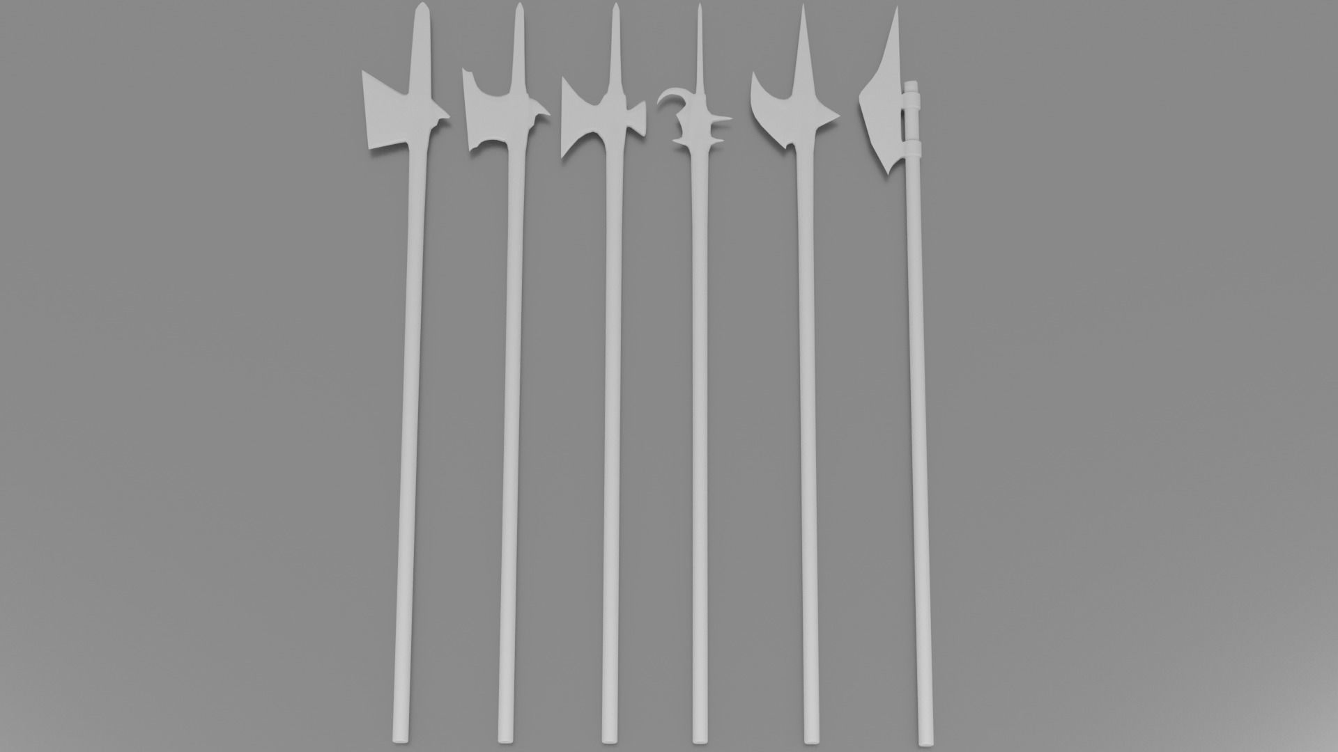 Halberds Pack 3D print model_1
