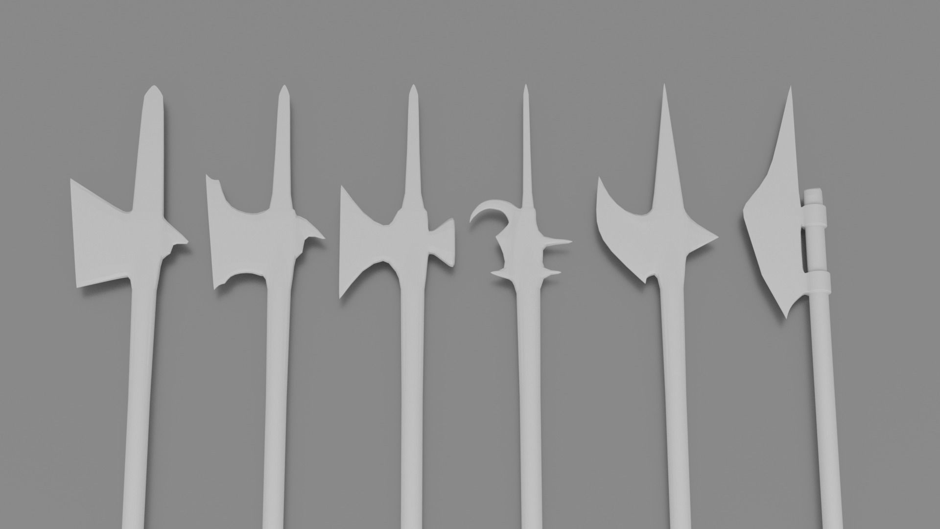 Halberds Pack 3D print model_3