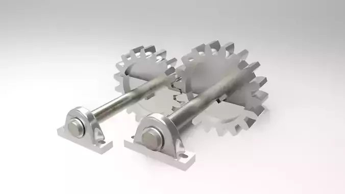 Gear two metal gears