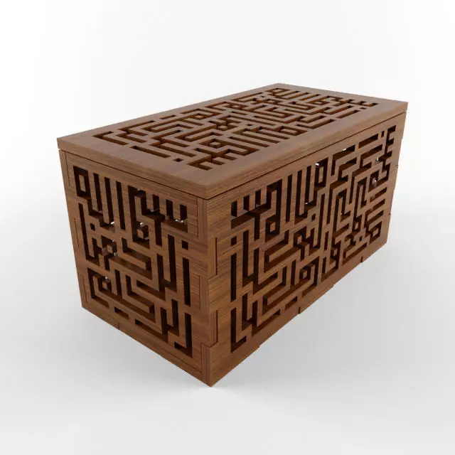 Bismillah Decorative  Box 3D model_0
