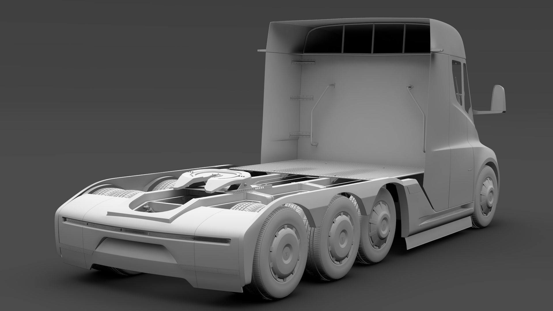 Tesla Semi 4axis 2018 3D model_15