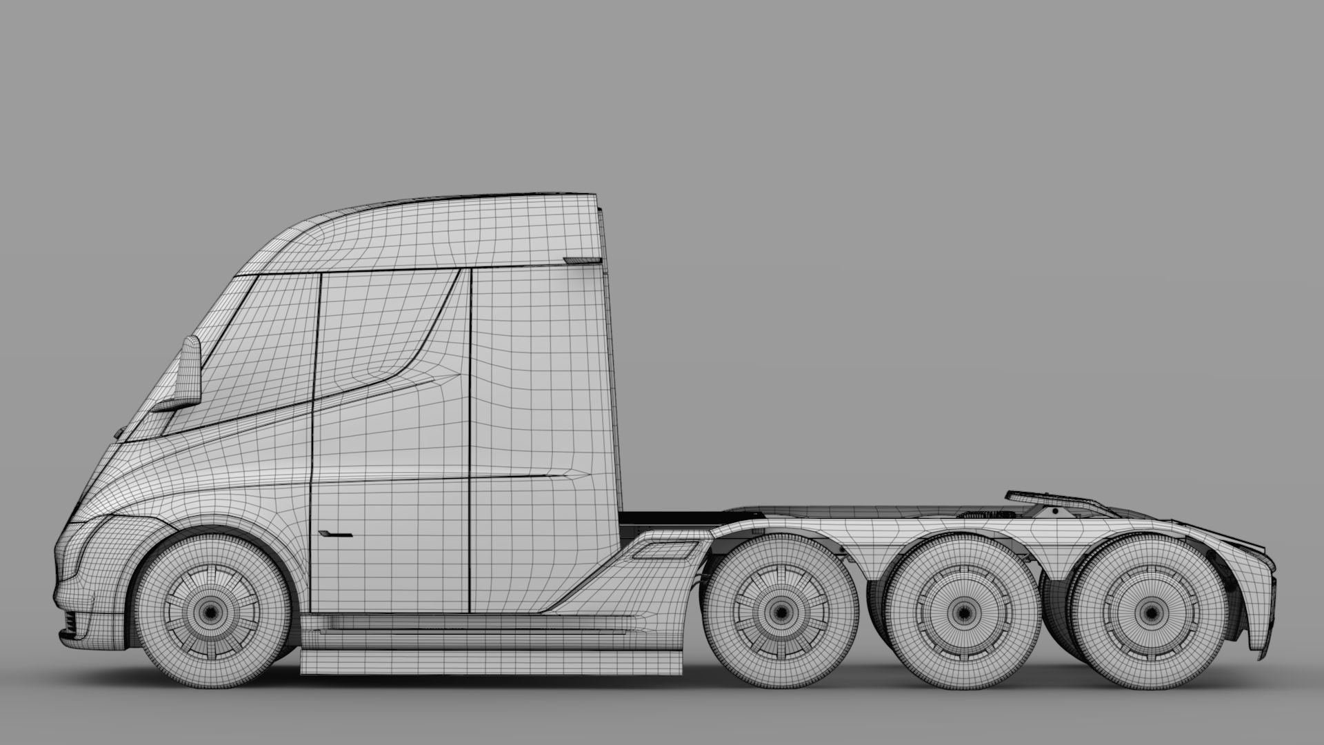 Tesla Semi 4axis 2018 3D model_19