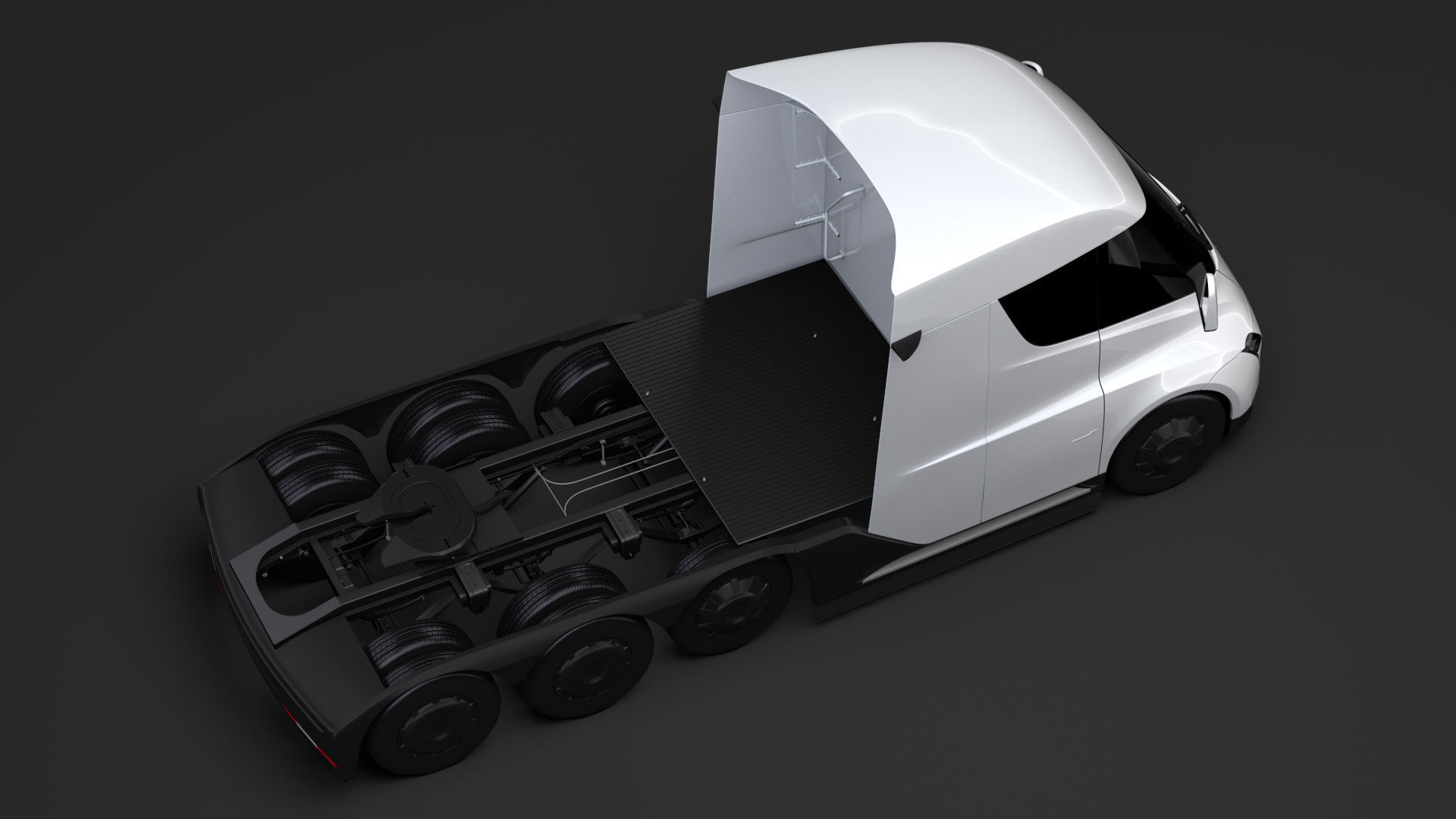 Tesla Semi 4axis 2018 3D model_4