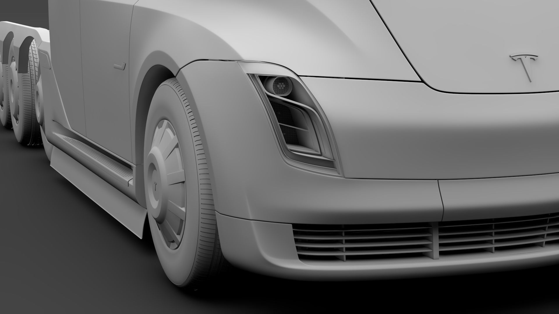 Tesla Semi 4axis 2018 3D model_13