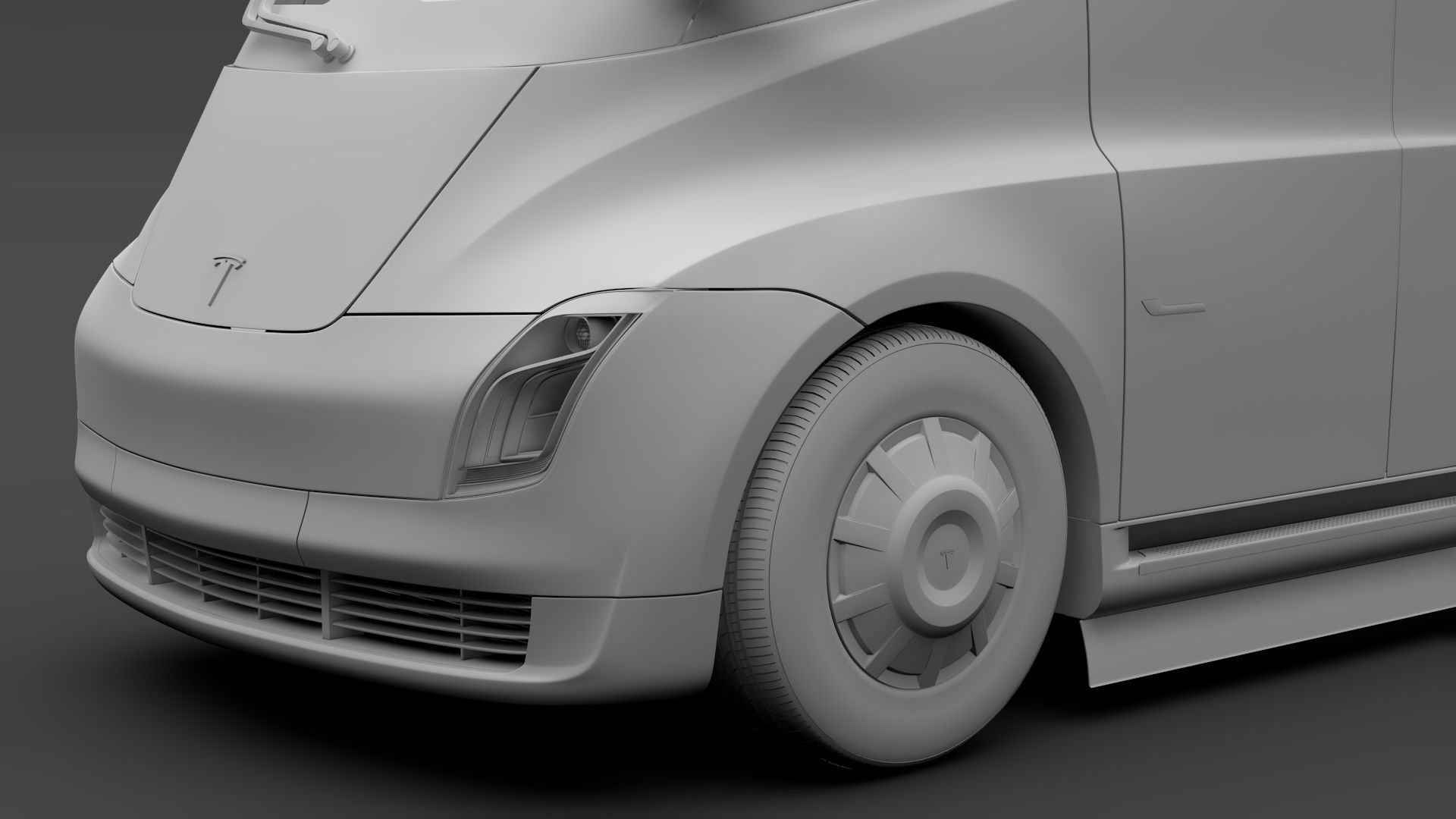 Tesla Semi 4axis 2018 3D model_12