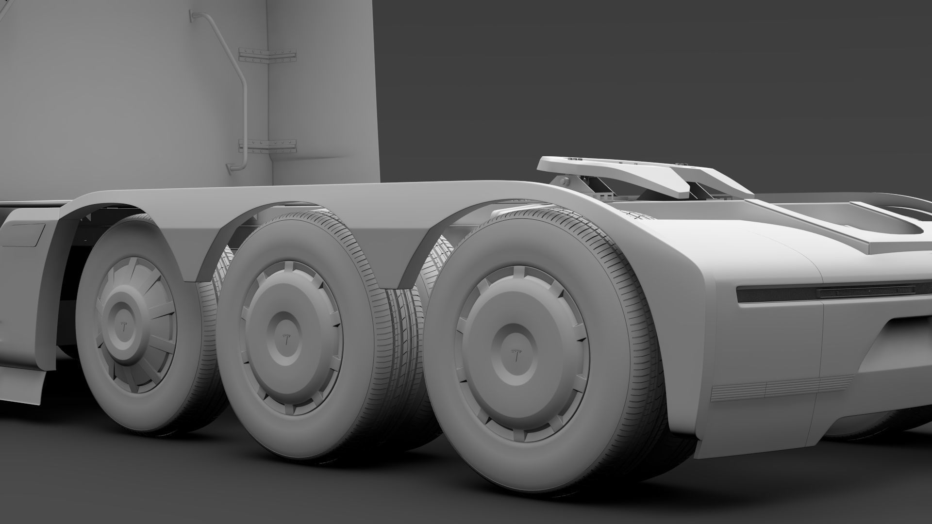 Tesla Semi 4axis 2018 3D model_16