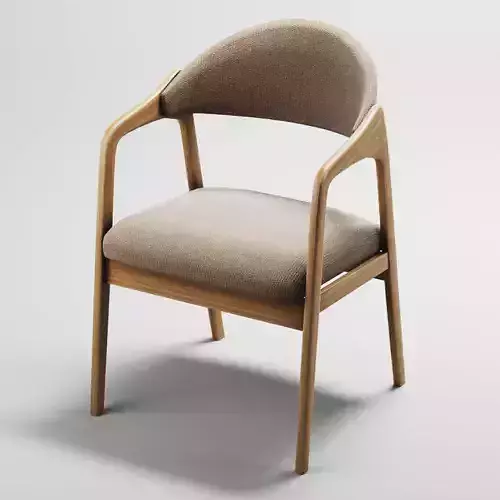 Scandinavian Chair Low Poly