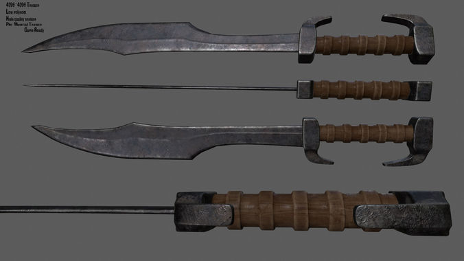 sword Low-poly 3D model