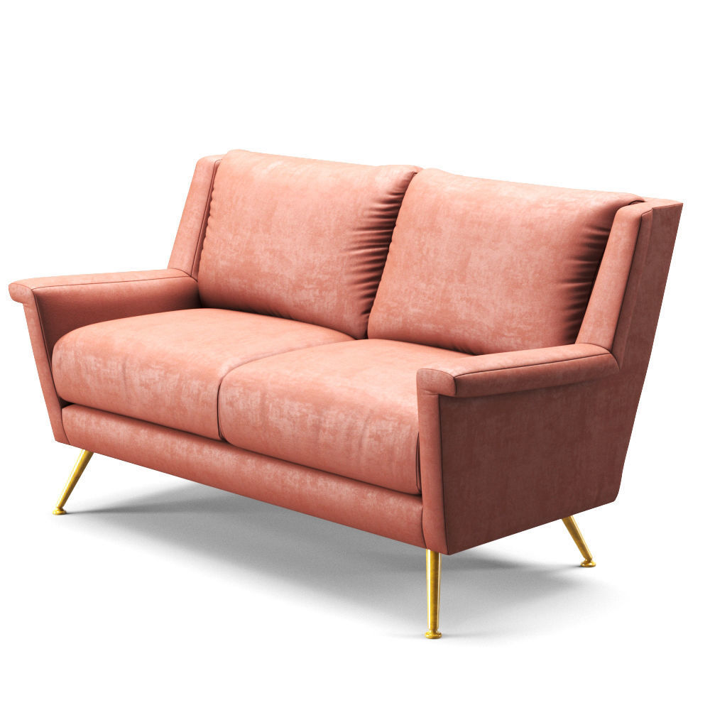 Kare Sofa San Diego 2Seater Rose 145cm 3D model CGTrader