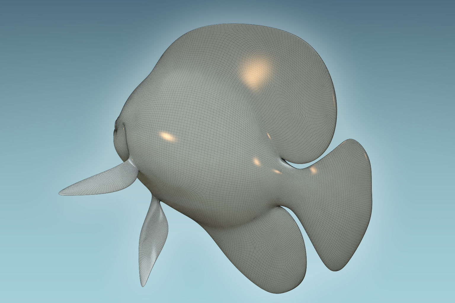 Anglefish 7 butterfly fish 3D model_7