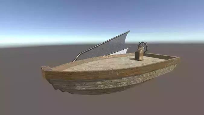 Space Boat 1 Fishing Boat Low-poly 3D model