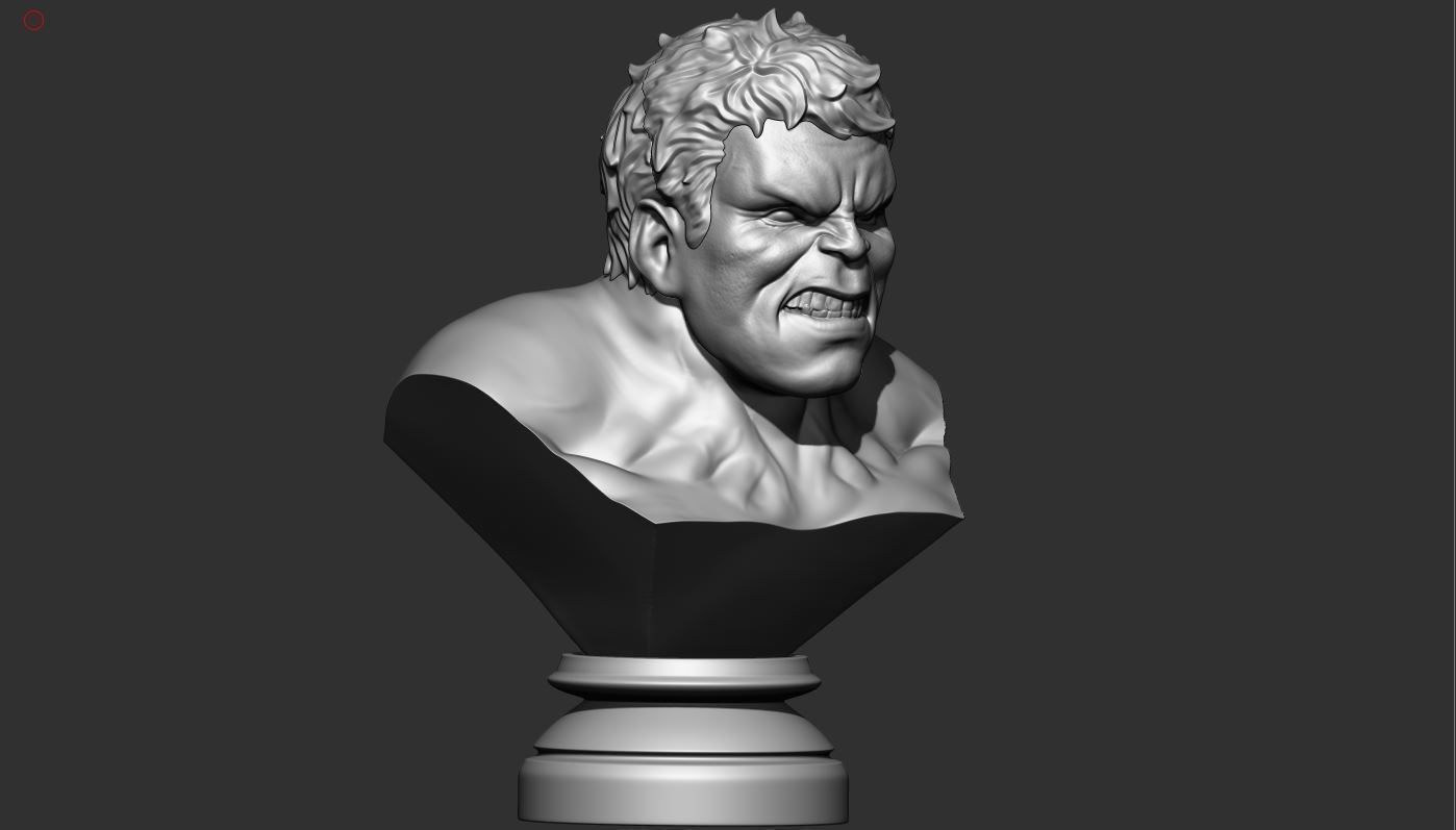 Hulk Angry Bust 3D print model_1