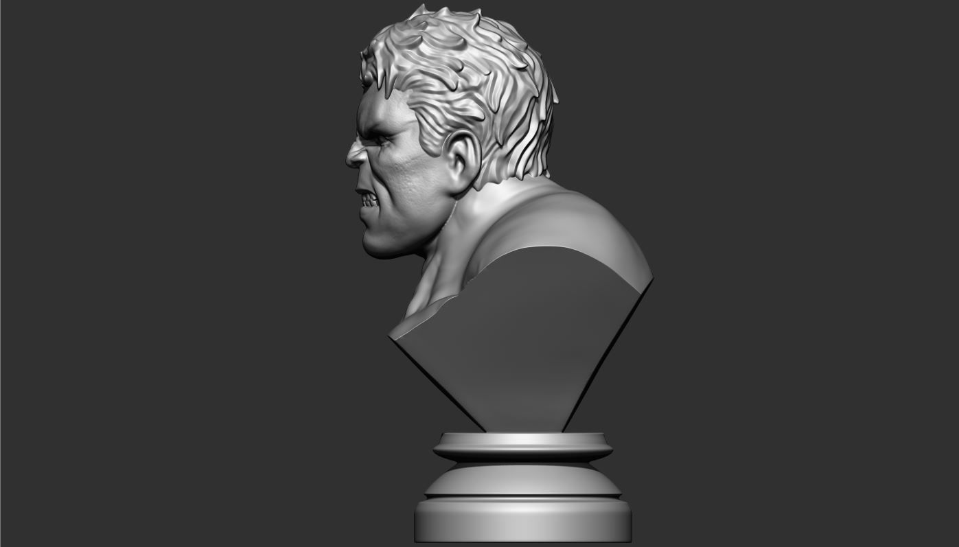 Hulk Angry Bust 3D print model_7