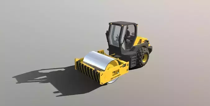 Road Roller - RR57 Low-poly 3D model