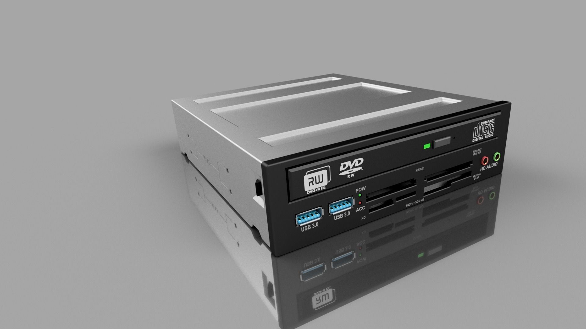 Optical Drive CD-DVD-RW Model  3D model_1