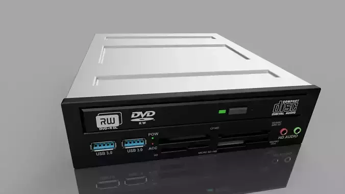 Optical Drive CD-DVD-RW Model  3D model Optical Drive CD-DVD-RW Model  3D model