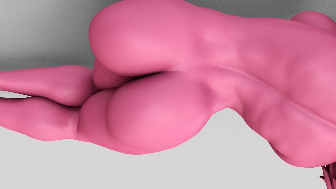 Woman Lie Down  3D print model_6