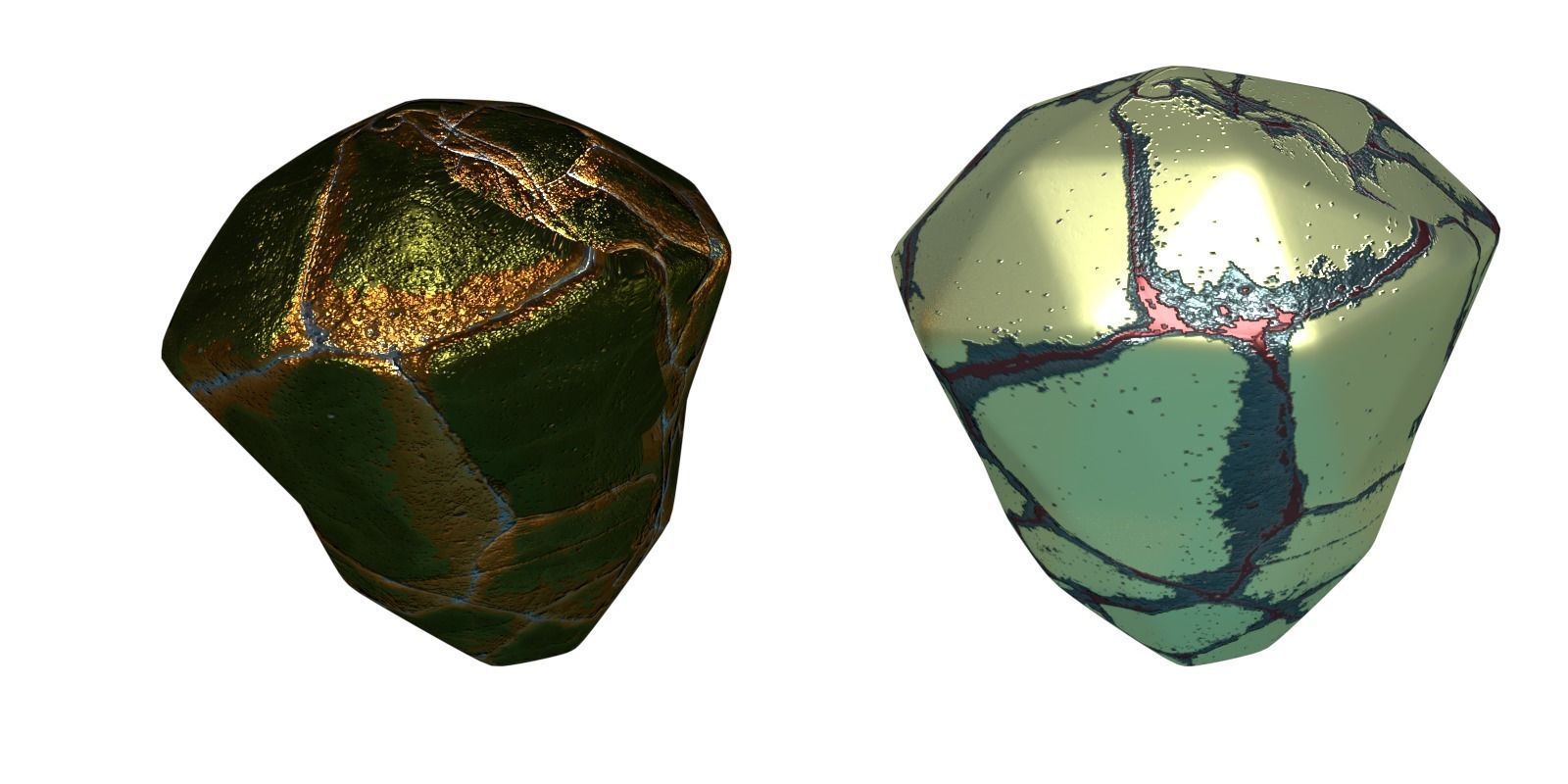 Gem Stone Rocks Rare Ore Fantasy Medieval Material Mine PBR Low-poly 3D model_10