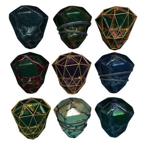 Gem Stone Rocks Rare Ore Fantasy Medieval Material Mine PBR Low-poly 3D model