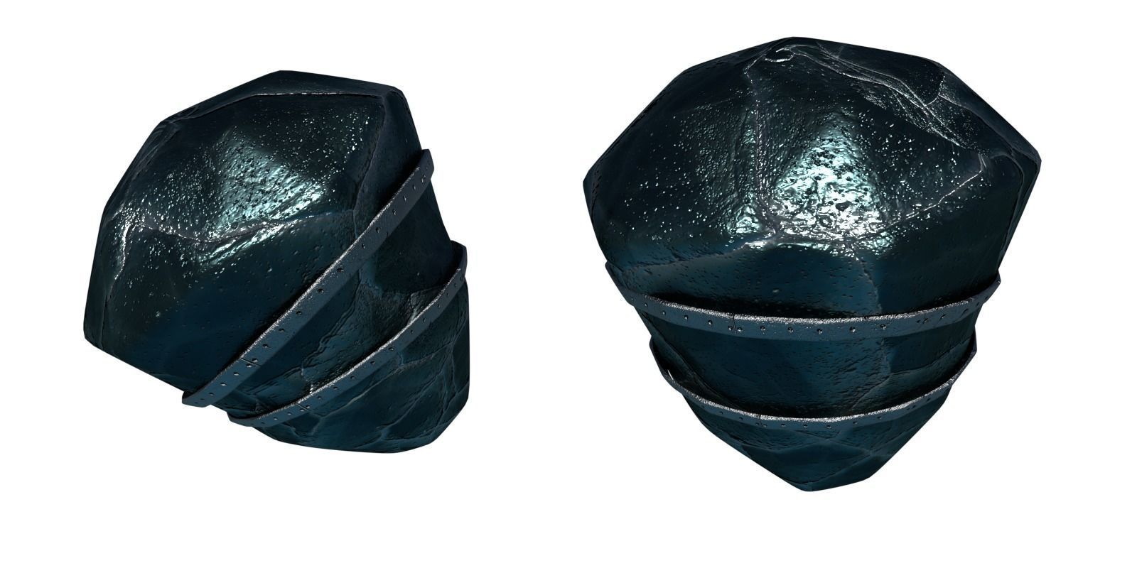 Gem Stone Rocks Rare Ore Fantasy Medieval Material Mine PBR Low-poly 3D model_8